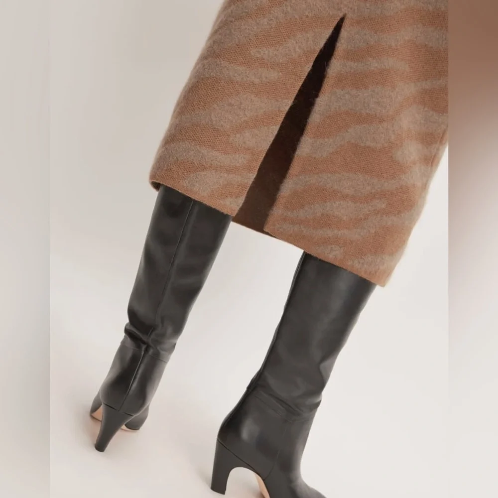 EVERLANE The Alpaca Tiger Jacquard Skirt XS - Picture 4 of 8
